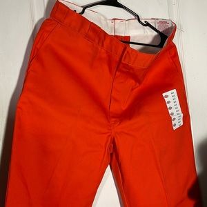 Dickies Orange pants size 36 x 32 Made In USA